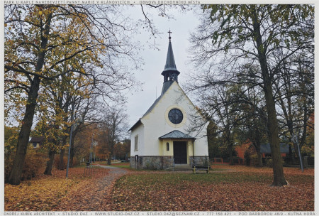 PARK U KAPLE v Klánovicích | Pohled na vstupní fasádu s předsíní.